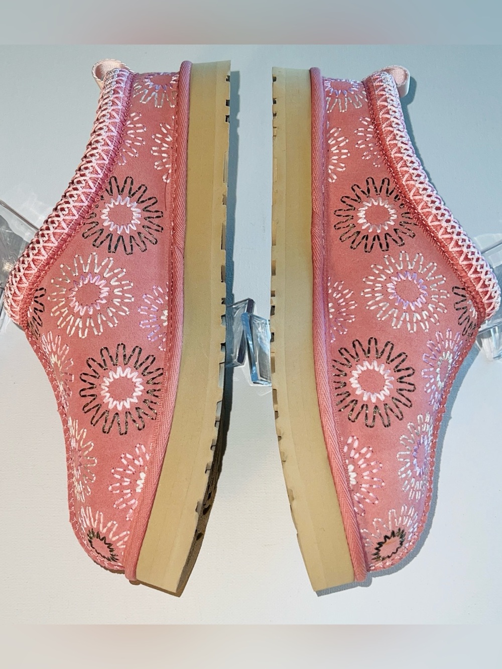 🆕 UGG Tazz Sun Stitch Logo Platform Clog Slippers Horizon Pink Women’s US 7.5/8 - Picture 4 of 16